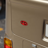 NORTHTOWN FD in red Transparent Outdoor Stickers