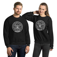 Unisex Sweatshirt - Route 91 Badge - all white