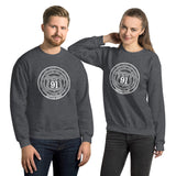 Unisex Sweatshirt - Route 91 Badge - all white