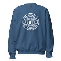 Unisex Sweatshirt - Route 91 Badge - all white