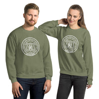 Unisex Sweatshirt - Route 91 Badge - all white