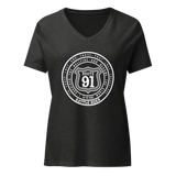 Women’s relaxed v-neck Tee - Route 91 Badge all white