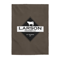 Larson Beef Logo Velveteen Plush Blanket