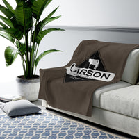 Larson Beef Logo Velveteen Plush Blanket