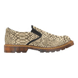 Brown Snakeskin Pattern Men's Slip-On Loafer (Model 12031)