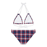 Strappy Bikini Set - RWB Plaid