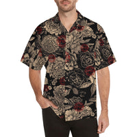 FD Gold Roses Hawaiian Style Shirt