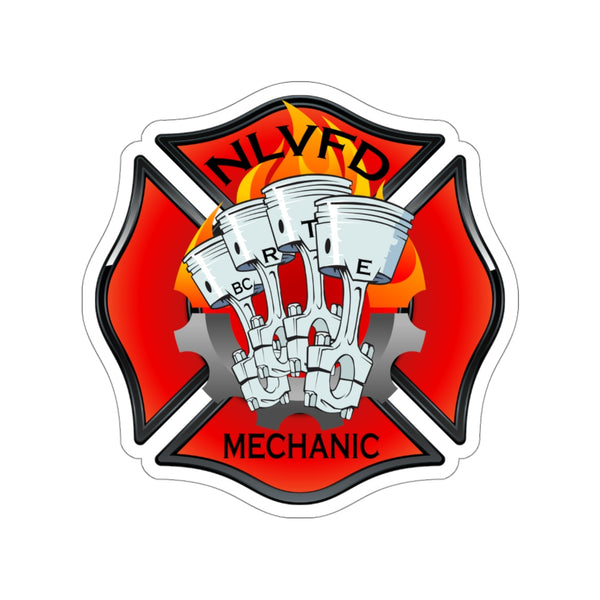 NLVFD Mechanix Die-Cut Stickers