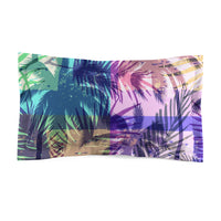 Multicolor Palms Microfiber Pillow Sham