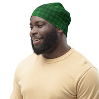 Green Plaid - All-Over Print Beanie