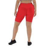 Red Biker Shorts