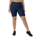 Navy Blue Biker Shorts