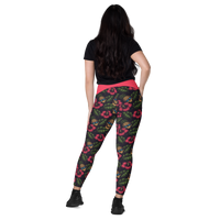 Pineapple Skulls Crossover leggings with pockets