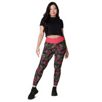 Pineapple Skulls Crossover leggings with pockets