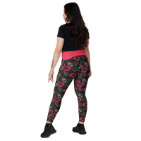 Pineapple Skulls Crossover leggings with pockets