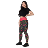 Pineapple Skulls Crossover leggings with pockets