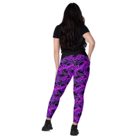 Leggings with pockets - Purple Ferns