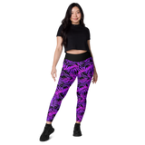 Leggings with pockets - Purple Ferns