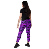 Leggings with pockets - Purple Ferns