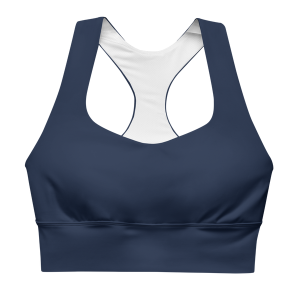 Navy Blue Longline sports bra