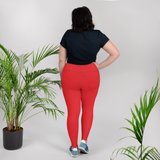 Red Plus Size Leggings