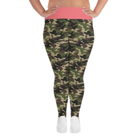 Pink Camo Plus Size Leggings