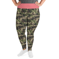 Pink Camo Plus Size Leggings