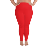 Red Plus Size Leggings