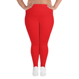 Red Plus Size Leggings