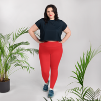 Red Plus Size Leggings