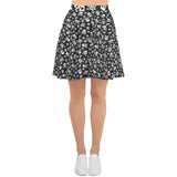 Black and White Skull Skater Skirt