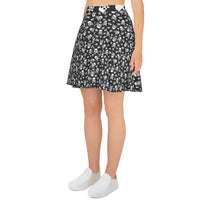 Black and White Skull Skater Skirt