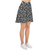 Black and White Skull Skater Skirt