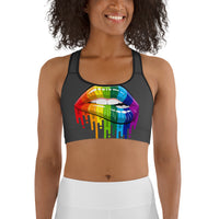 Rainbow Lips Sports bra