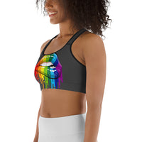 Rainbow Lips Sports bra