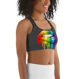 Rainbow Lips Sports bra