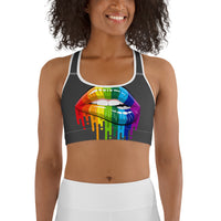 Rainbow Lips Sports bra