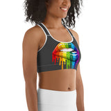 Rainbow Lips Sports bra