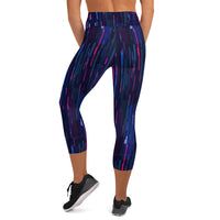 NEon Glitch - Yoga Capri Leggings