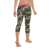 Pink Camo Yoga Capri Leggings