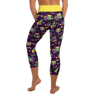 Mardi Gras Yoga Capri Leggings