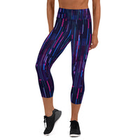 NEon Glitch - Yoga Capri Leggings