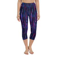 NEon Glitch - Yoga Capri Leggings