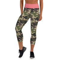 Pink Camo Yoga Capri Leggings