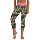 Pink Camo Yoga Capri Leggings