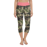 Pink Camo Yoga Capri Leggings