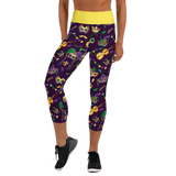 Mardi Gras Yoga Capri Leggings