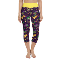 Mardi Gras Yoga Capri Leggings