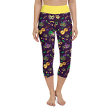 Mardi Gras Yoga Capri Leggings