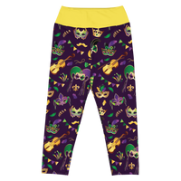 Mardi Gras Yoga Capri Leggings